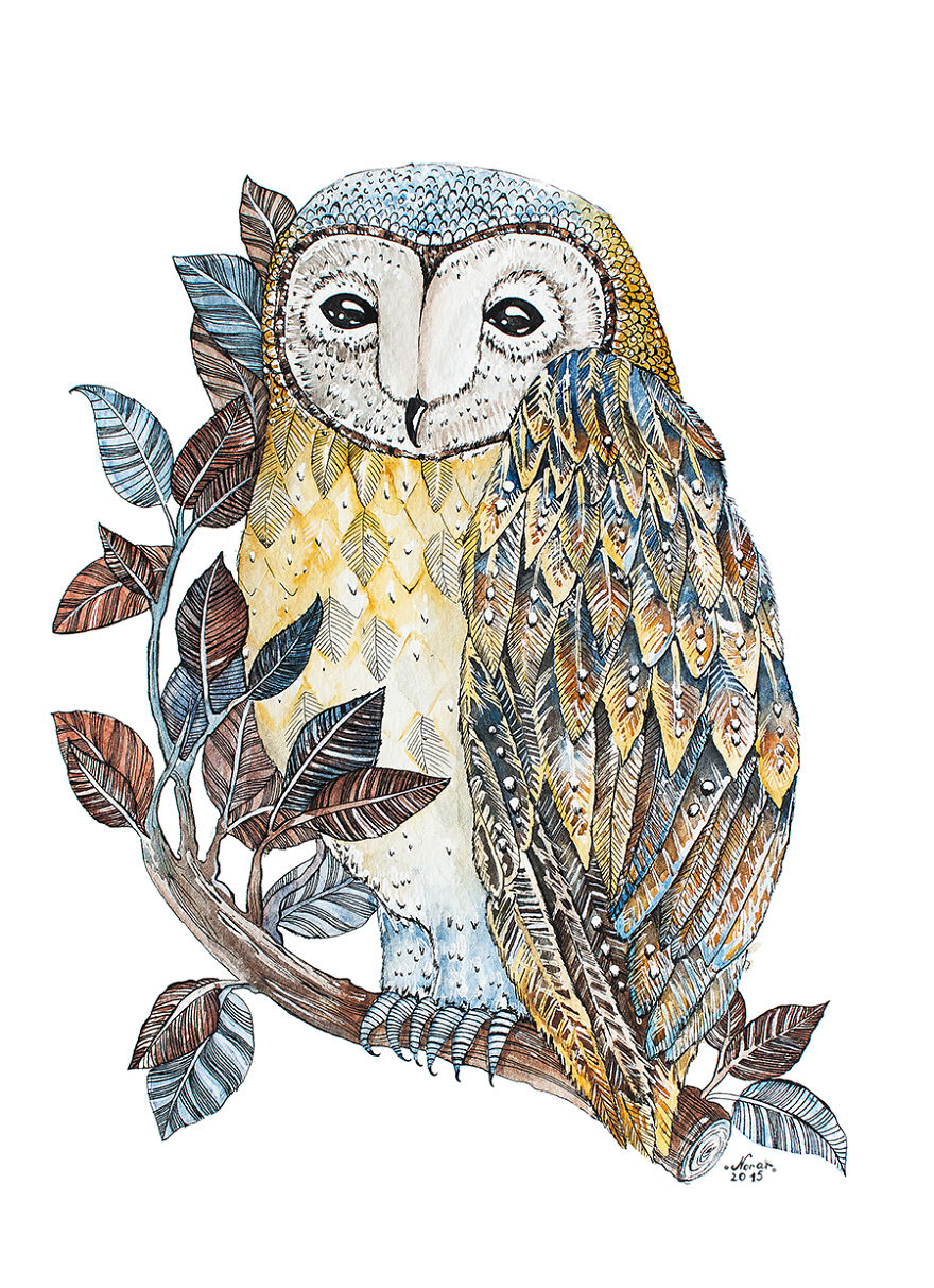 Watercolor And Ink Paintings Of Animals Watercolor And Ink Paintings Of Animals