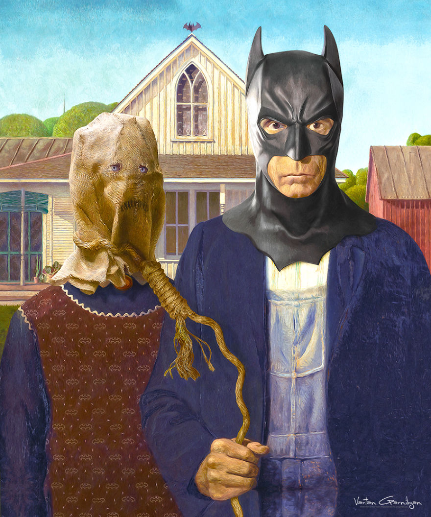 I Transform Famous Paintings Into Batman Pop Art
