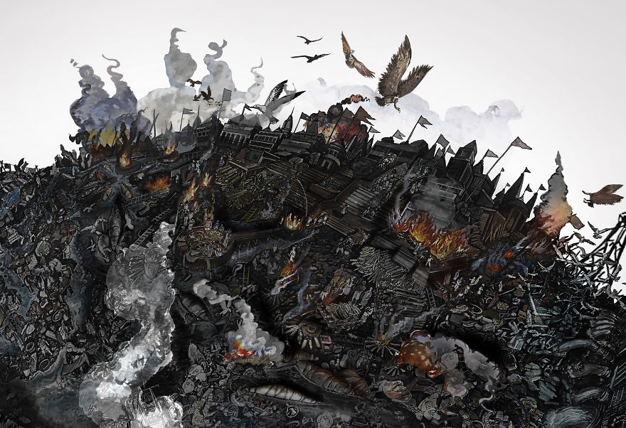 We Created Detailed Drawings To Show The Harm We've Done To Mother Earth We Created Detailed Drawings To Show The Harm We've Done To Mother Earth