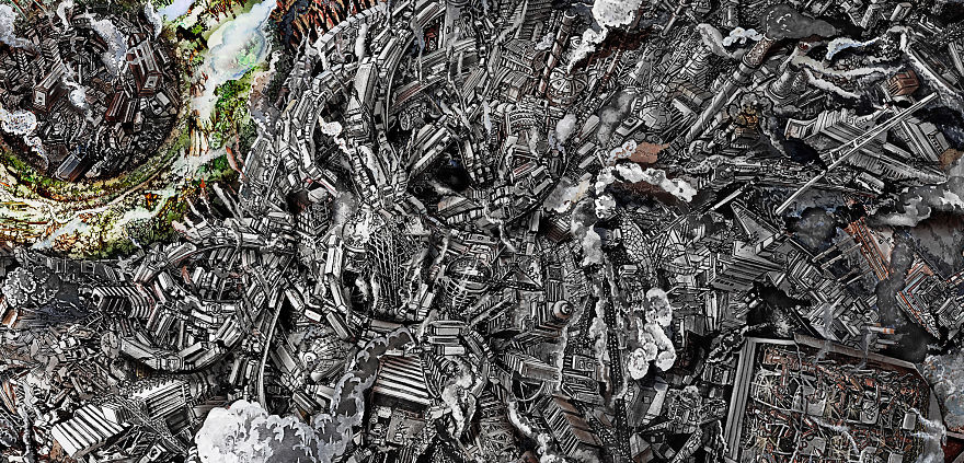 We Created Detailed Drawings To Show The Harm We've Done To Mother Earth