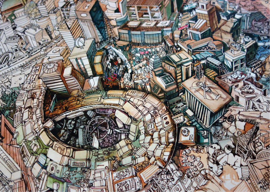 We Created Detailed Drawings To Show The Harm We've Done To Mother Earth