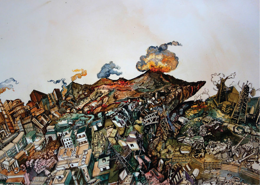 We Created Detailed Drawings To Show The Harm We've Done To Mother Earth We Created Detailed Drawings To Show The Harm We've Done To Mother Earth