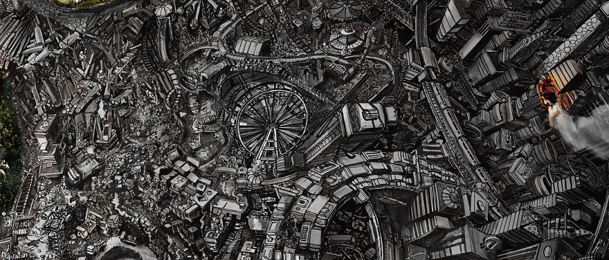 We Created Detailed Drawings To Show The Harm We've Done To Mother Earth