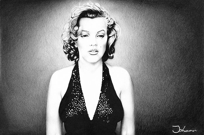 I Draw With A Black Ball Point Pen – Each Portrait Takes From 50 To 100 Hours