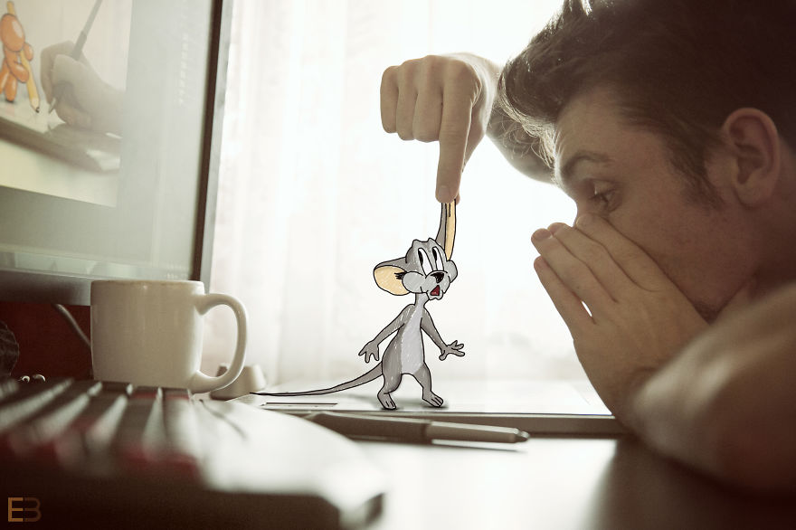 My Cartoon Buddies Always Help Me Out In The Office