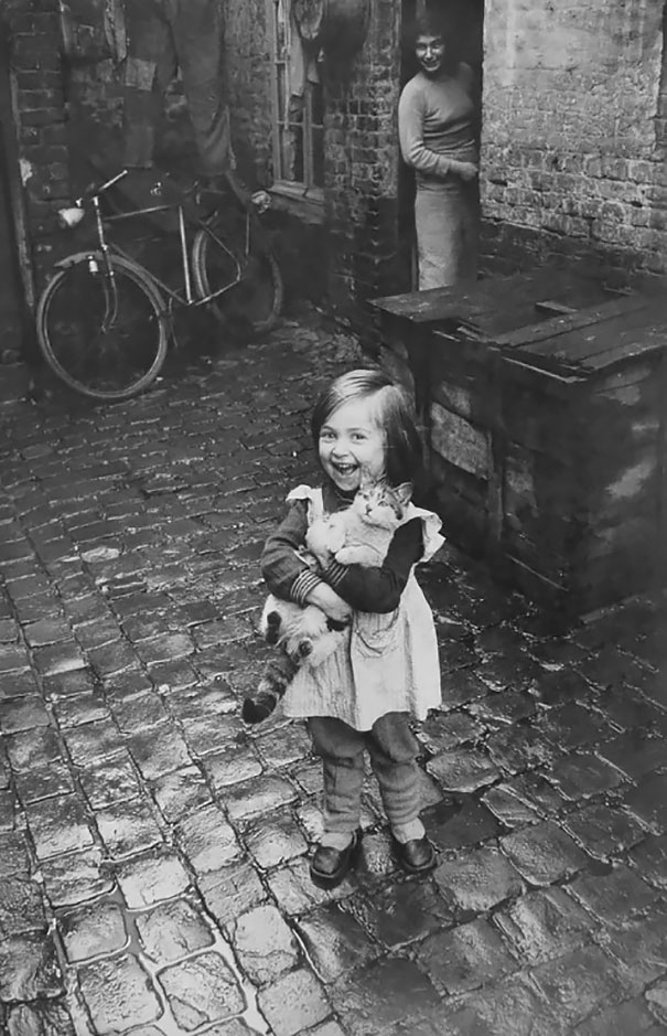 Happy French Girl And Her Cat, 1959