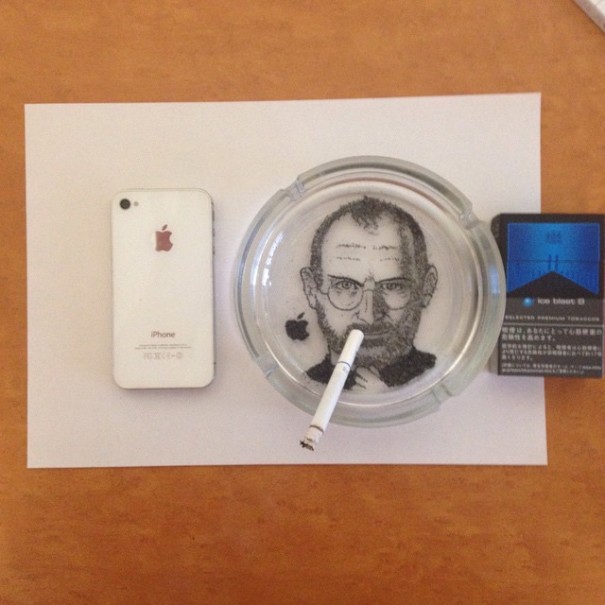 cigarette-ash-art-shinrashinge-japan-4 cigarette-ash-art-shinrashinge-japan-4