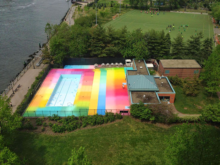 I Used 120 Gallons Of Paint To Revive An Abandoned Pool On Roosevelt Island