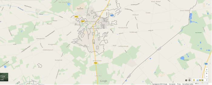 Complex Border Between Belgium And The Netherlands.