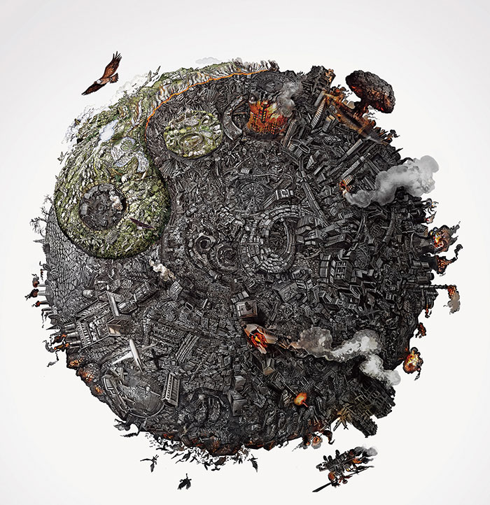 We Created Detailed Drawings To Show The Harm We’ve Done To Mother Earth