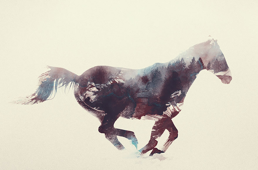 Double-Exposure Animal Portraits By Norwegian Photographer Double-Exposure Animal Portraits By Norwegian Photographer