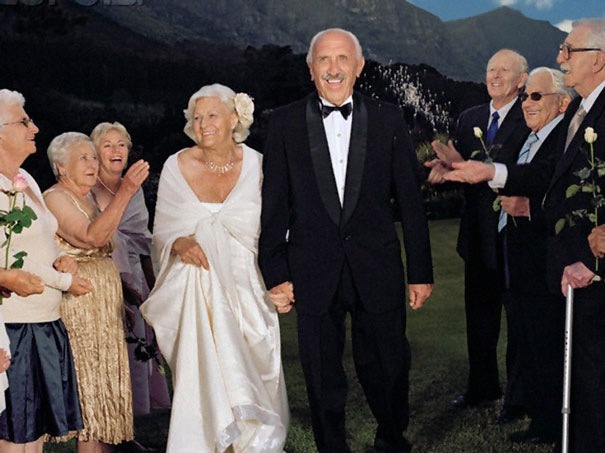 Elderly Couple Getting Married