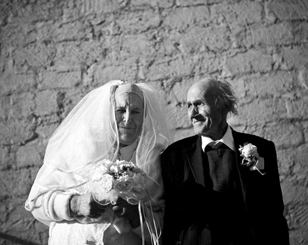 Elderly Couple Getting Married