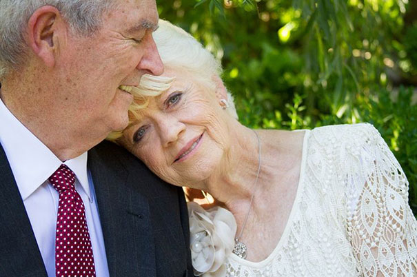 Beautiful Elderly Couple Gets Married