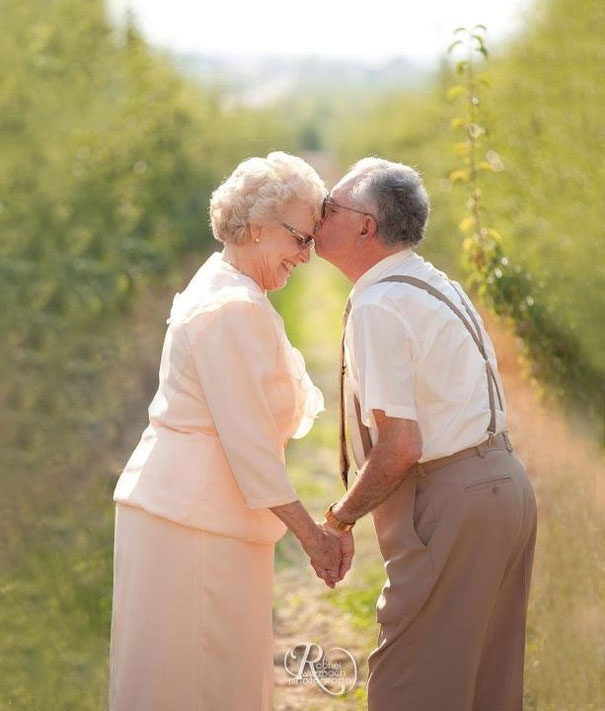 Elderly Couple Getting Married