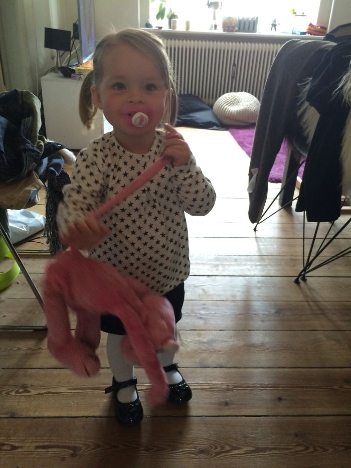 My Youngest Daughter Is Now The Loving Owner Of My 30 Year Old Pink Panther Teddy