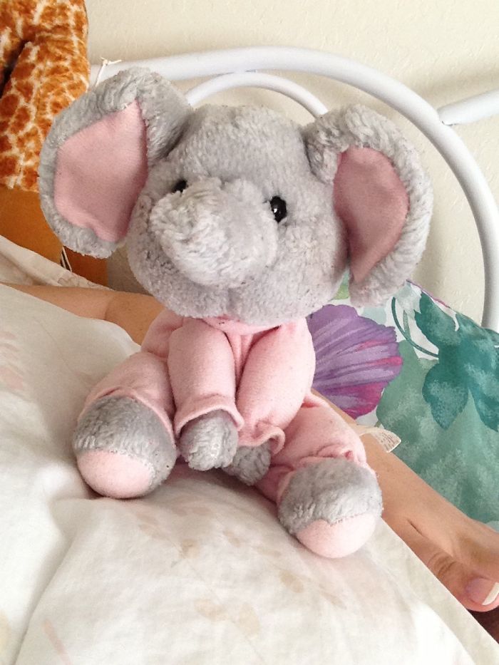 My "ellie"phant That My Dad Gave Me When I Was 1 Day Old Is Now Almost 26