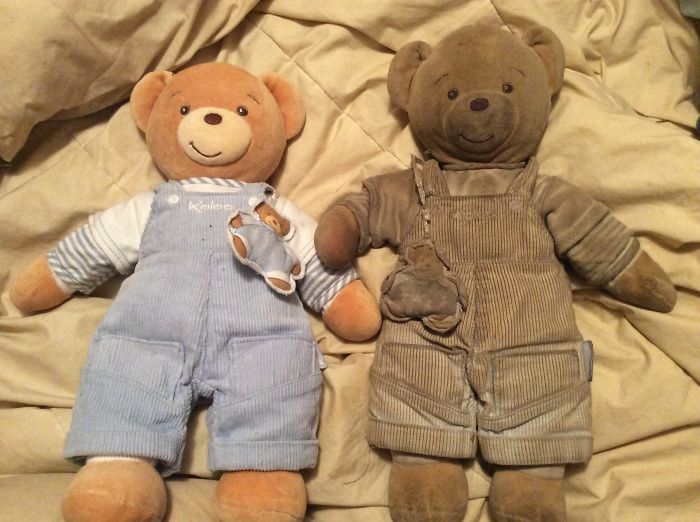 Hard To See. Original Bear Is Basically Flat And Floppy, Very Worn And Thread Bare. Constant Companion Of A 6 Year Old Autistic Boy.