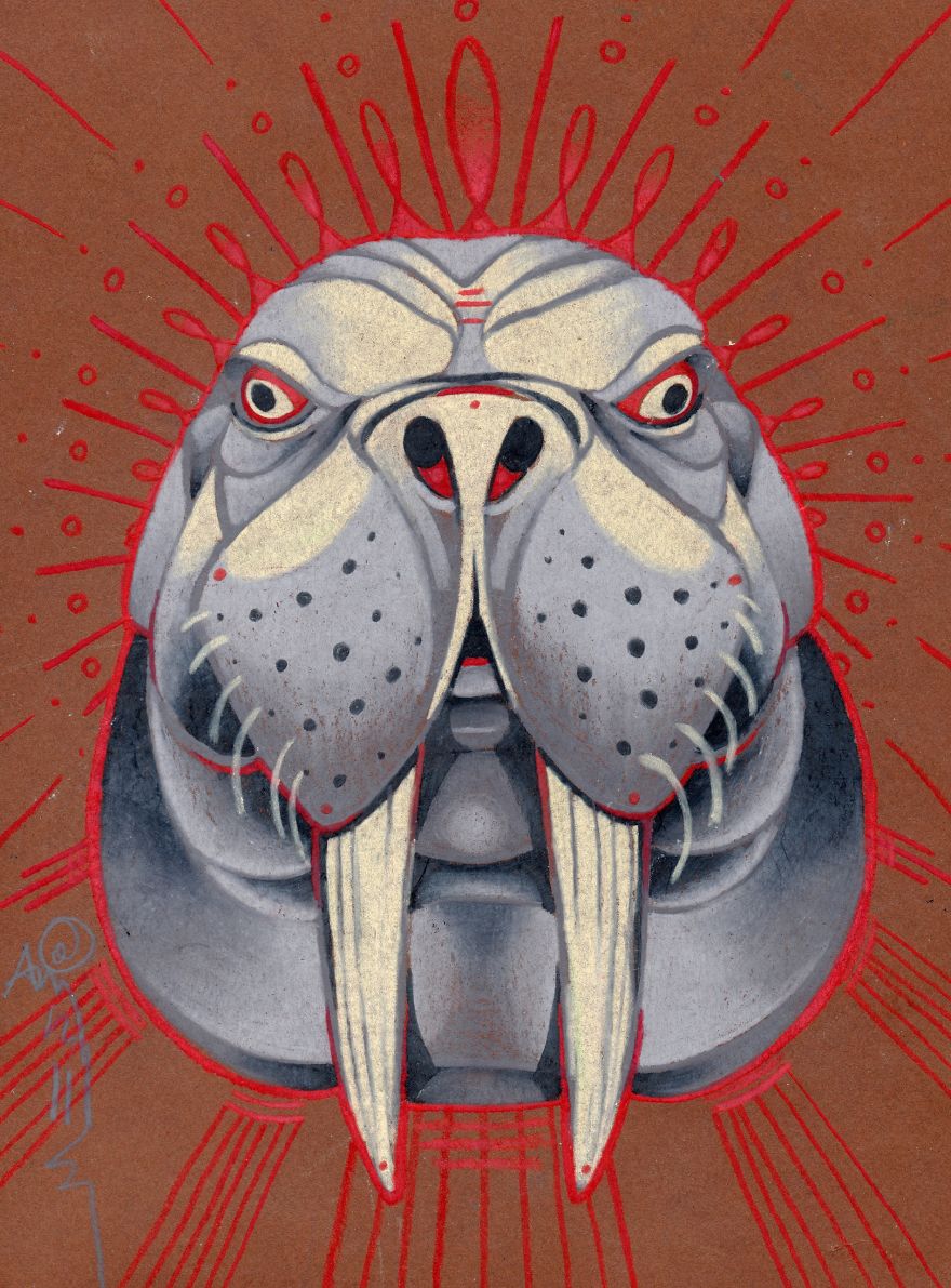 Animal Spirits In Pencil And Ink