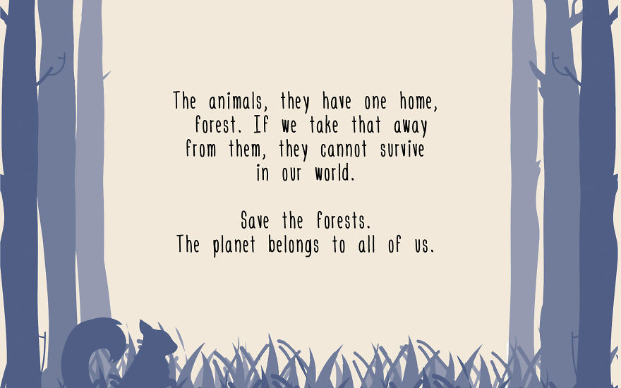 The Lost Homes: Kabeera Makes Illustrations Sending A Sad Message About Deforestation