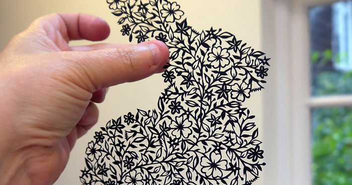 Artist Hand-Cuts Insanely Intricate Paper Art From Single Sheets Of Paper