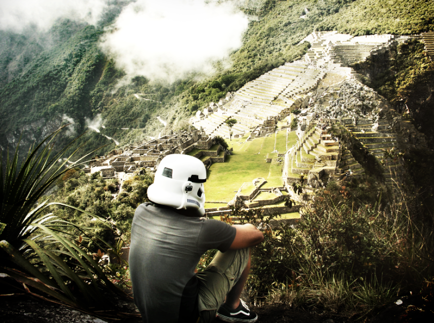 Surfing Trooper Traveling The World