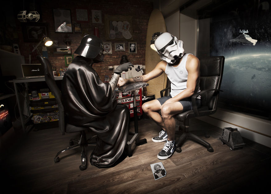 Surfing Trooper Traveling The World