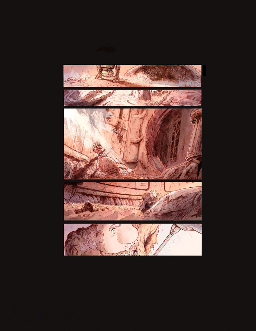 Some Pages From My Miyazaki Star Warsish Type Graphic Novel