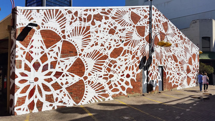 I Cover City Streets In Lace Street Art I Cover City Streets In Lace Street Art
