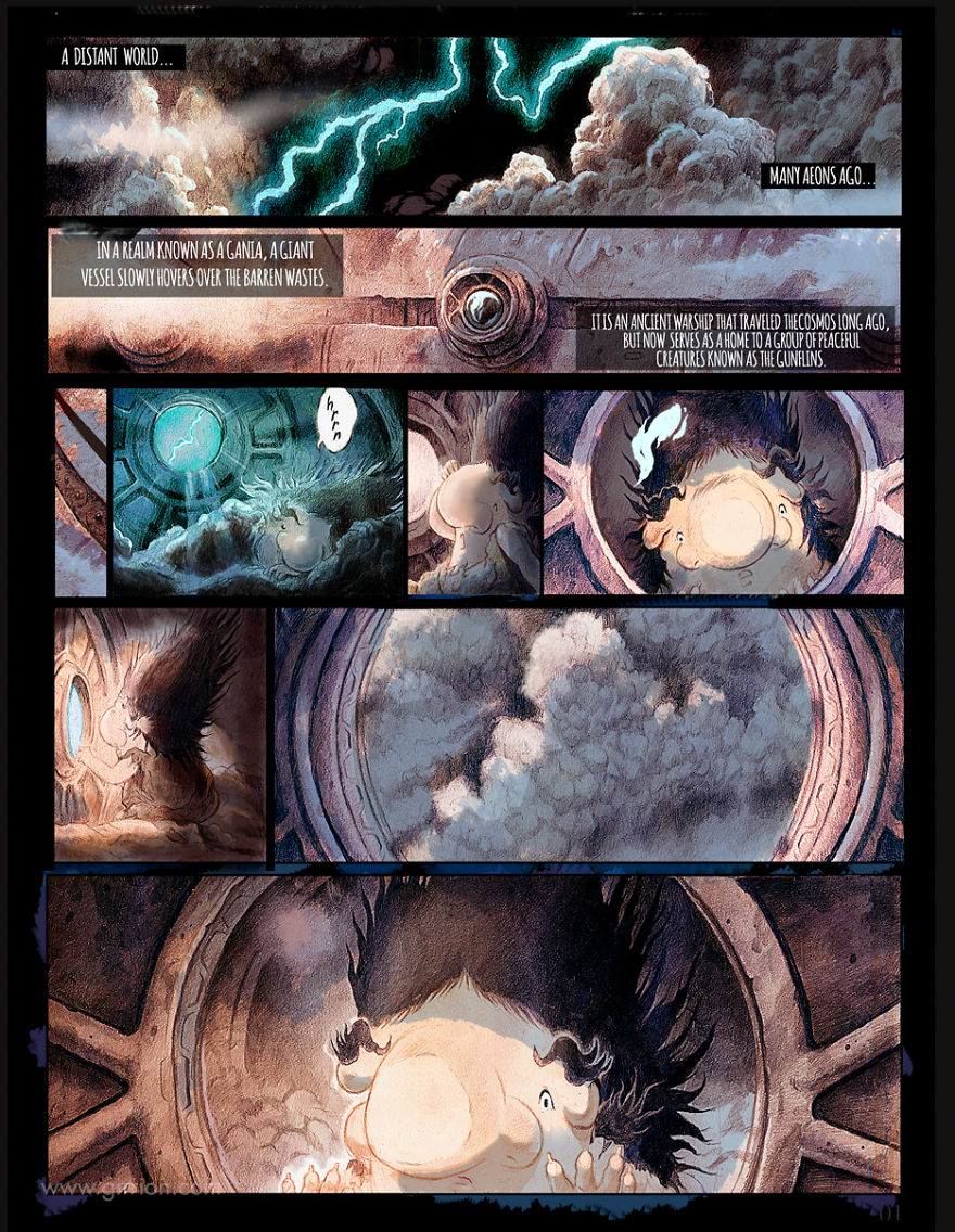 Some Pages From My Miyazaki Star Warsish Type Graphic Novel