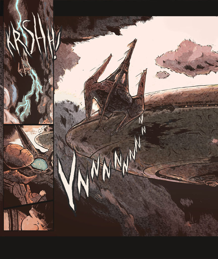 Some Pages From My Miyazaki Star Warsish Type Graphic Novel