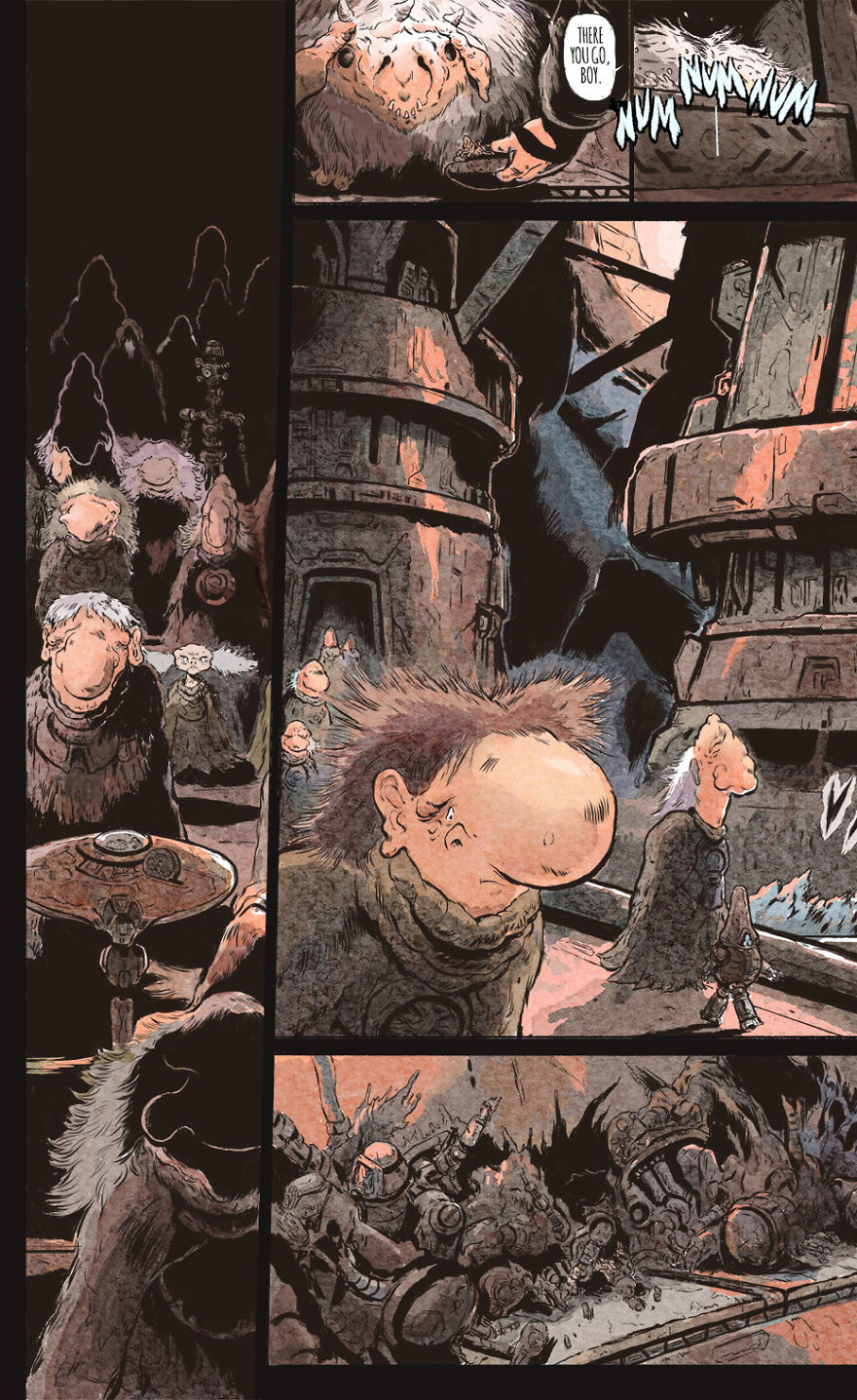 Some Pages From My Miyazaki Star Warsish Type Graphic Novel