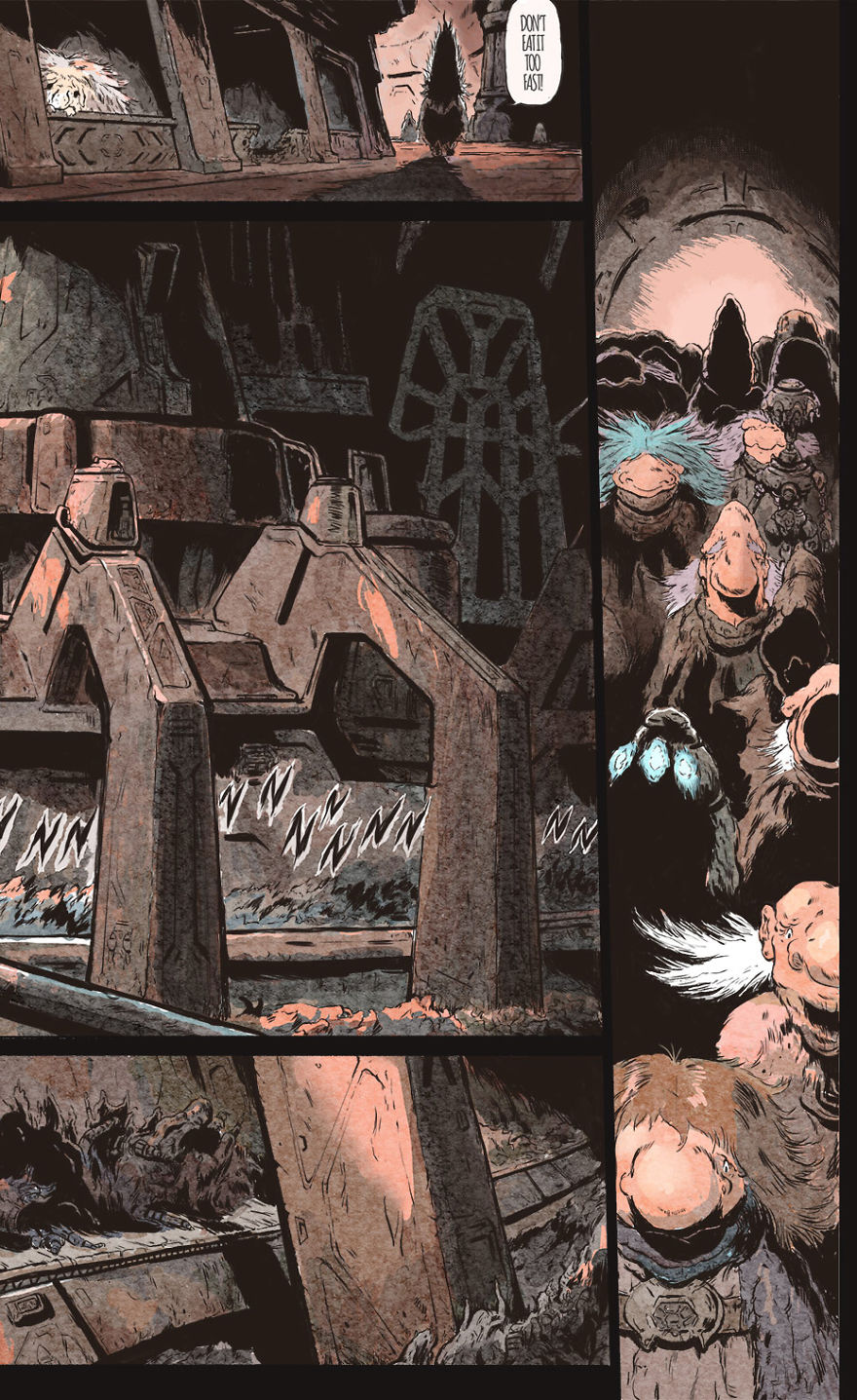 Some Pages From My Miyazaki Star Warsish Type Graphic Novel