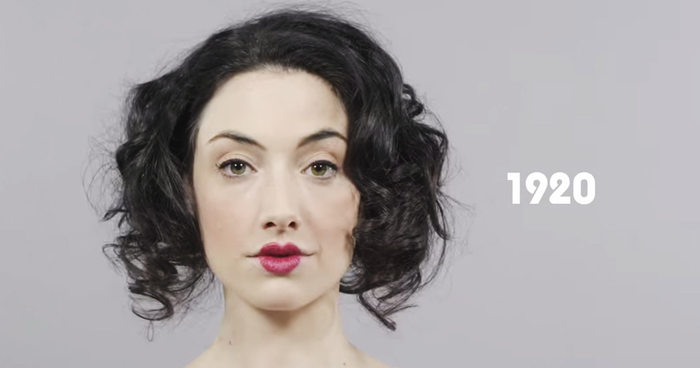 See 100 Years Of Makeup And Hair Styles In One Minute