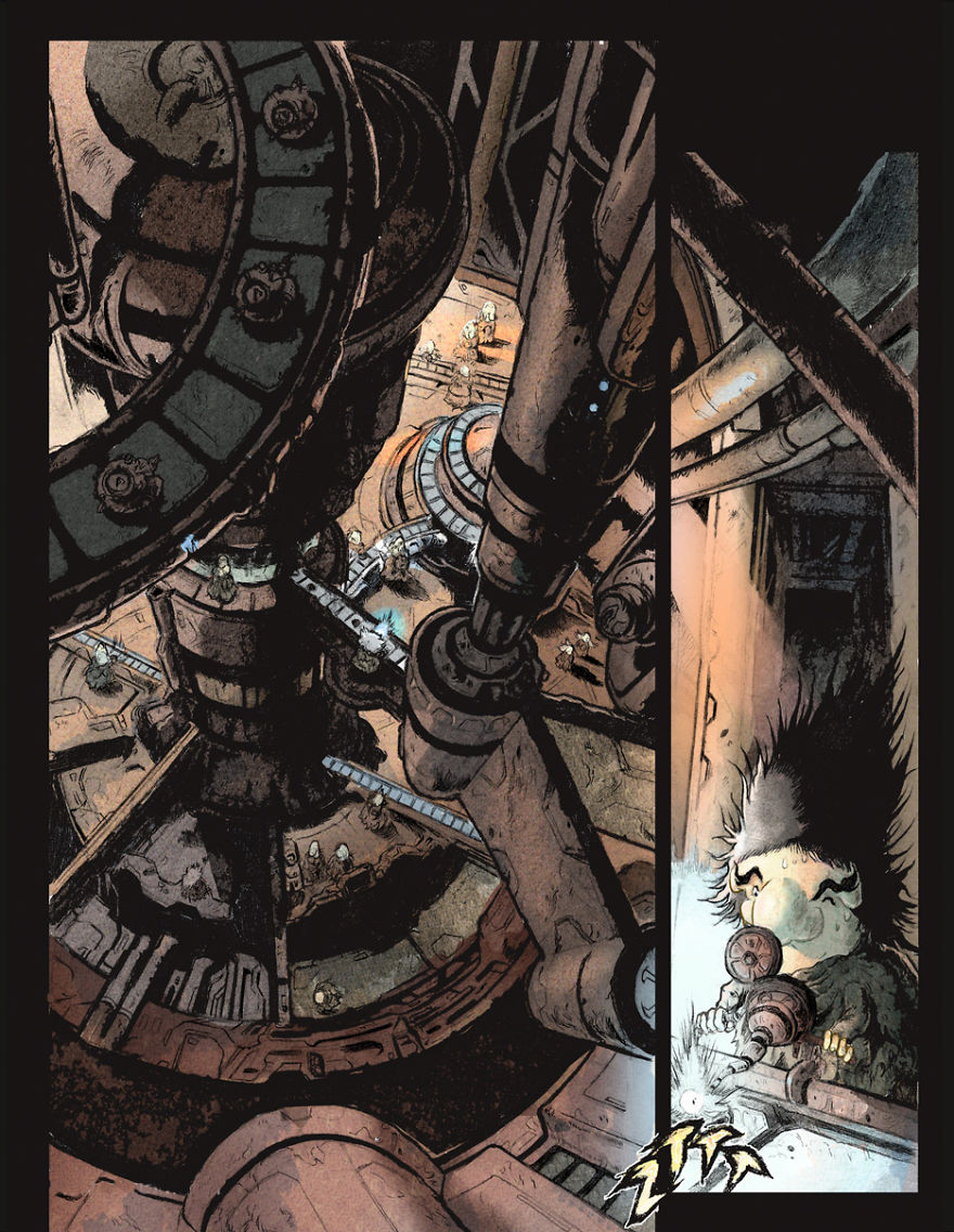 Some Pages From My Miyazaki Star Warsish Type Graphic Novel