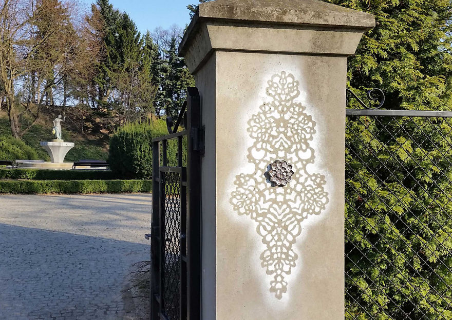 I Cover City Streets In Lace Street Art