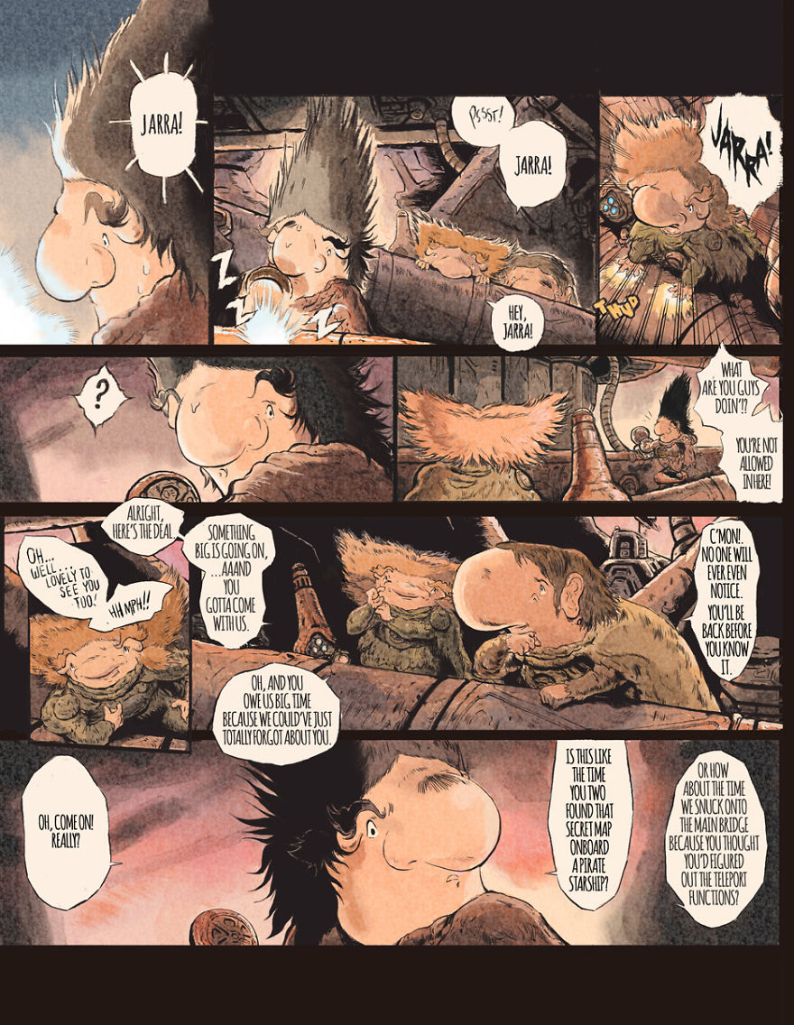 Some Pages From My Miyazaki Star Warsish Type Graphic Novel