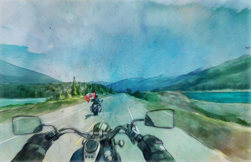 Around The World With Watercolor Illustrations