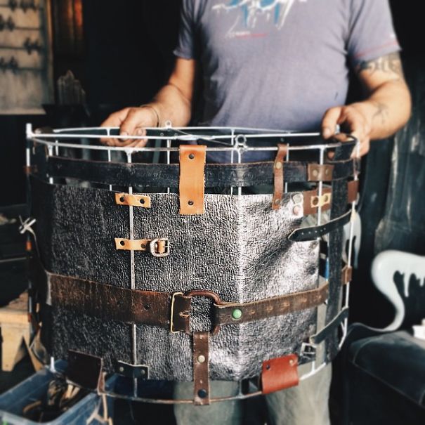 Diy Lamps From Leather And Copper