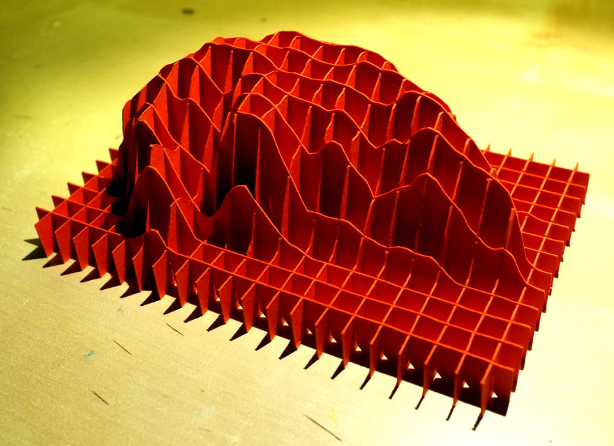 I Make 3d Terrain Models From Paper