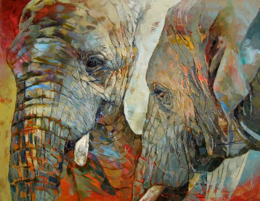 Africa-Inspired Palette Knife Paintings By Radka Kirby Africa-Inspired Palette Knife Paintings By Radka Kirby
