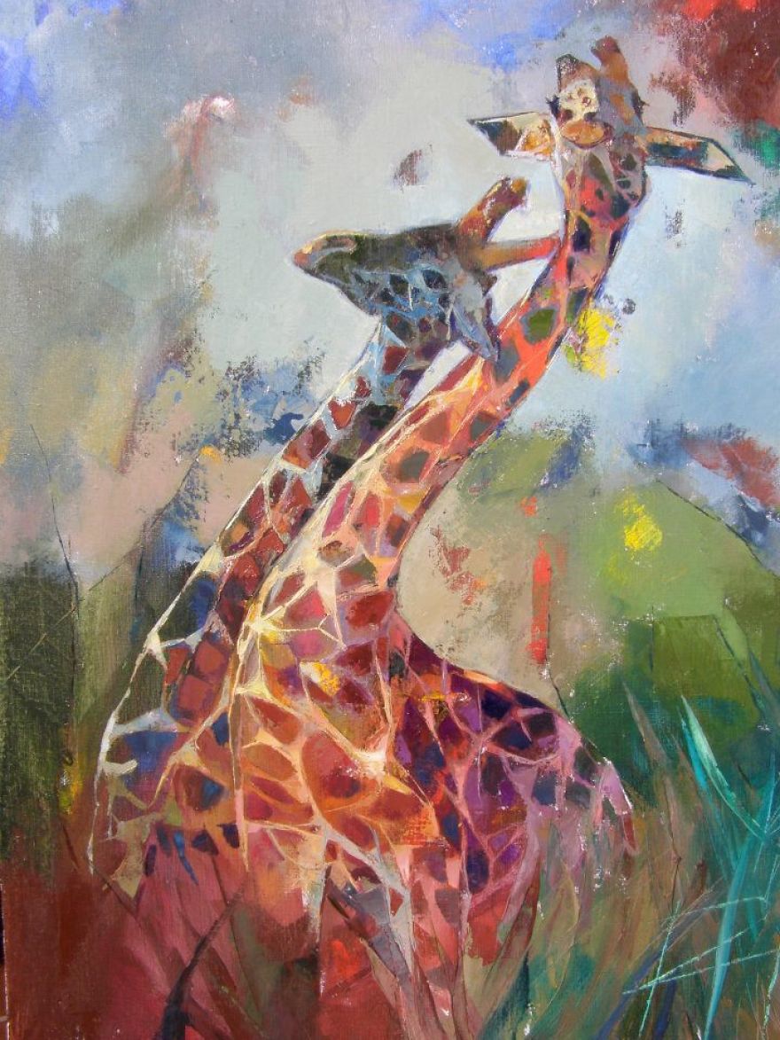 Africa-Inspired Palette Knife Paintings By Radka Kirby Africa-Inspired Palette Knife Paintings By Radka Kirby