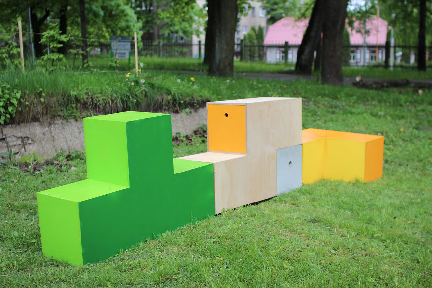 Tetris-inspired Urban Furniture Turns Public Spaces Into Playgrounds