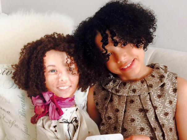 Ava With Her Baby Face Doll