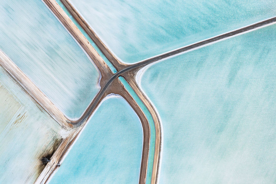 Blue Salt Fields In Australia Look Like Paintings From Above