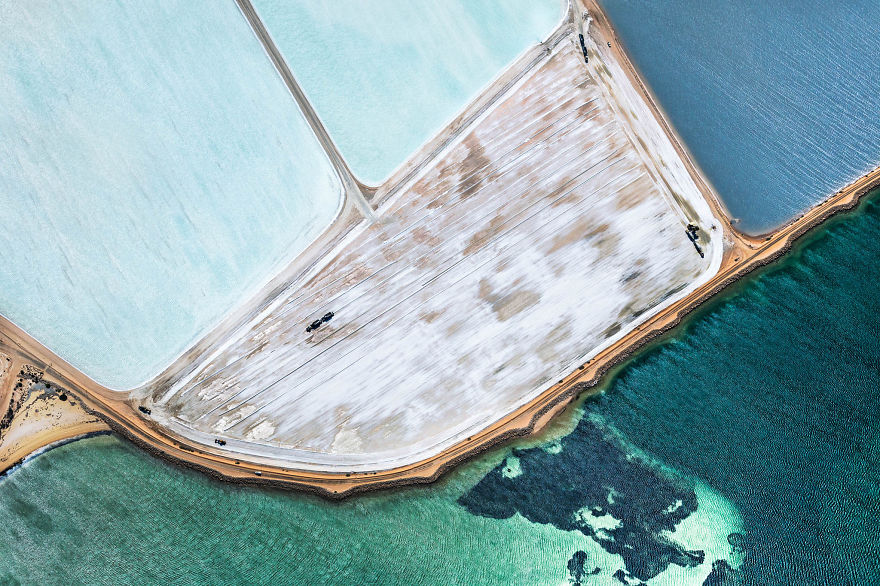 Blue Salt Fields In Australia Look Like Paintings From Above