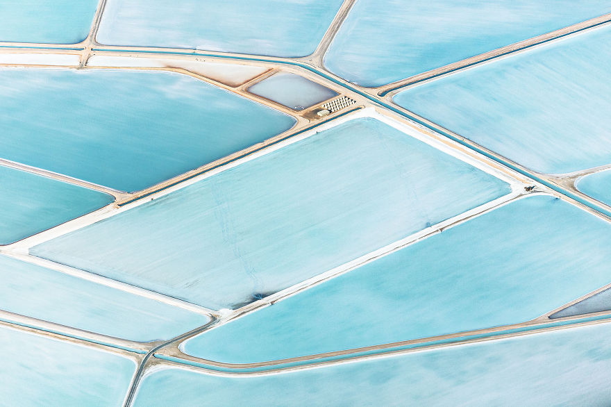 Blue Salt Fields In Australia Look Like Paintings From Above
