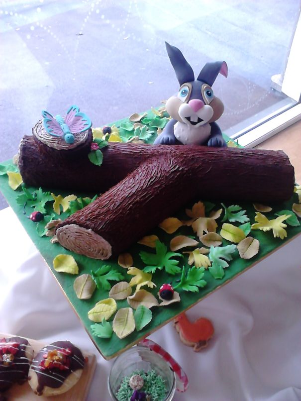 Bambii Themed Swiss Roll Log