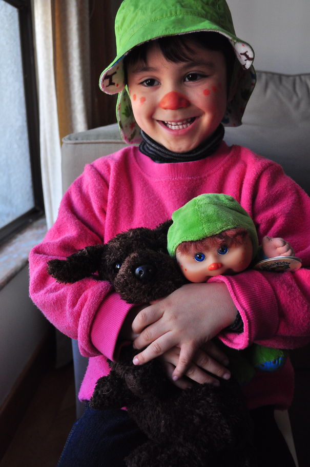 Girl With Her Look Alike Doll