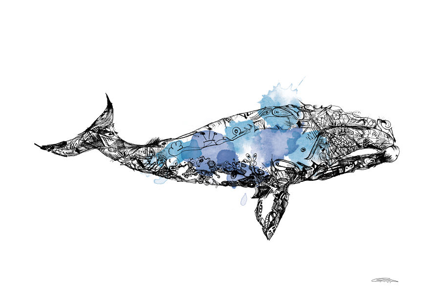 I Merge 100s Of Smaller Doodles Into Larger Illustrations I Merge 100s Of Smaller Doodles Into Larger Illustrations